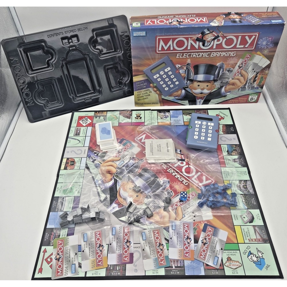 MONOPOLY Electronic Banking Edition Board Game 2007 Parker Brothers *READ DESC*